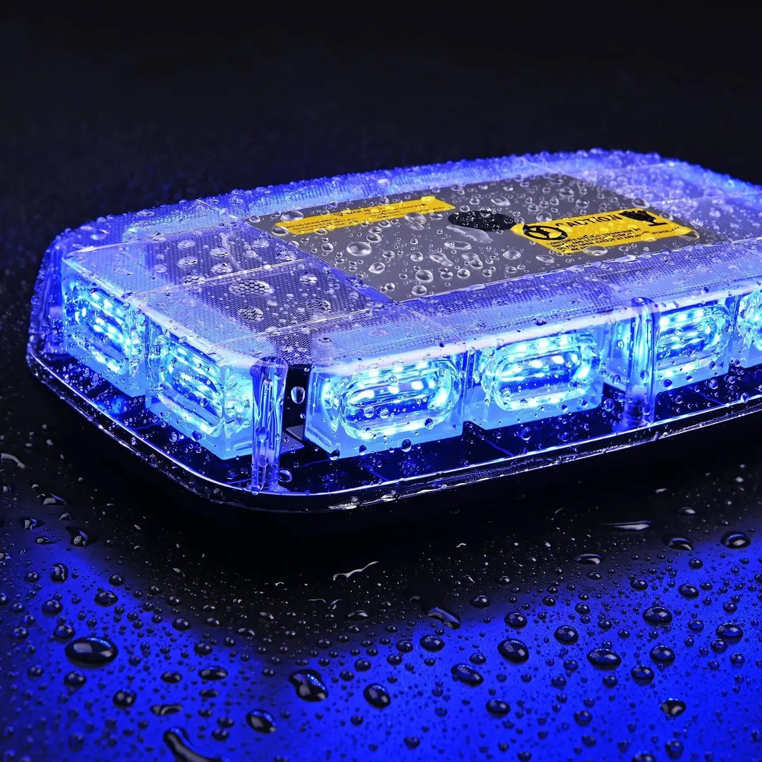 12 Inch 48 Leds Roof Top Blue Emergency Strobe Light