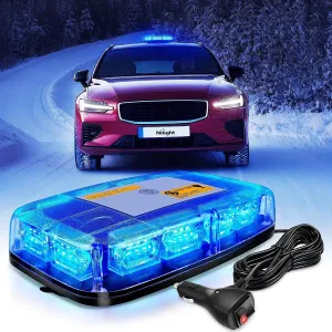 12 Inch 48 Leds Roof Top Blue Emergency Strobe Light