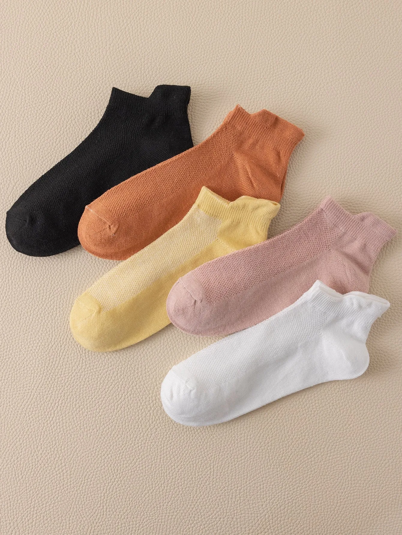 14 Pair Solid Ankle Socks