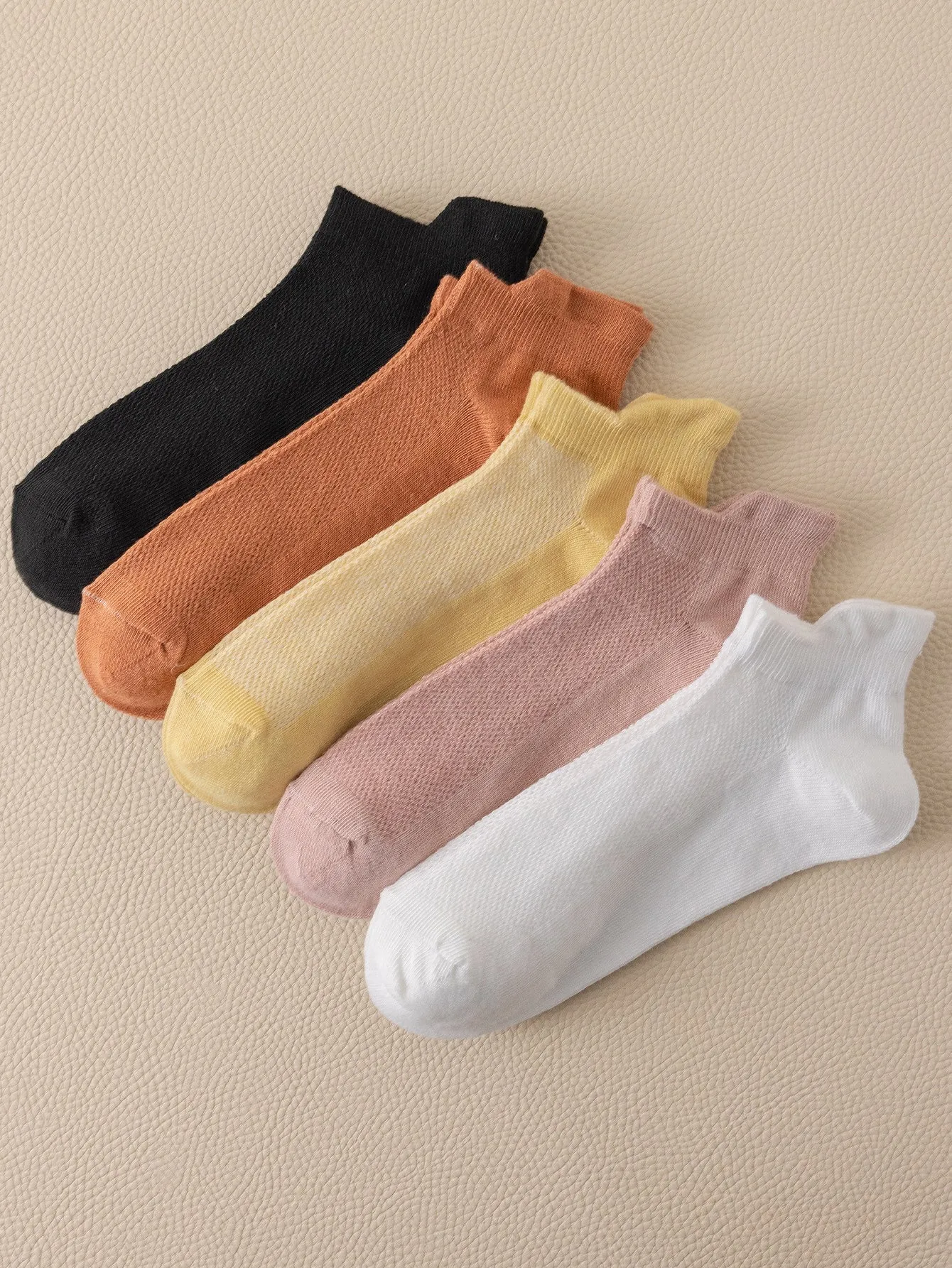 14 Pair Solid Ankle Socks