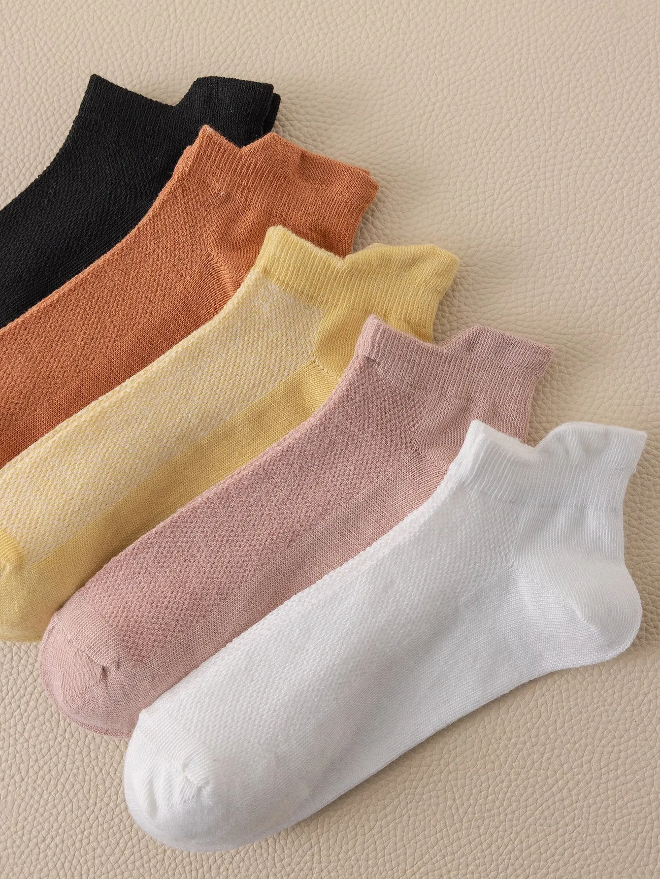 14 Pair Solid Ankle Socks