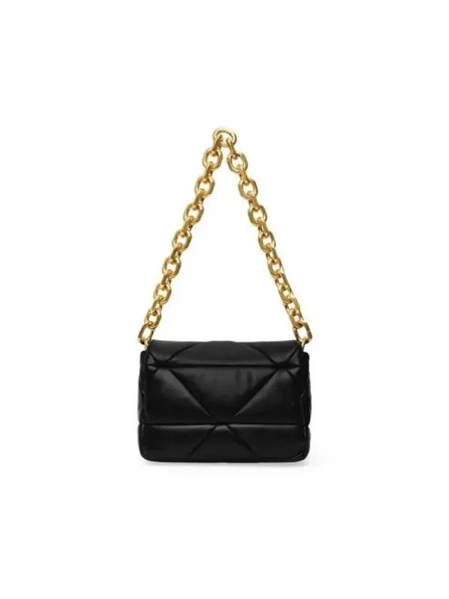 1BD292 2DMO F0002 System Nappa Padded Patchwork Triangle Logo Chain Shoulder Bag