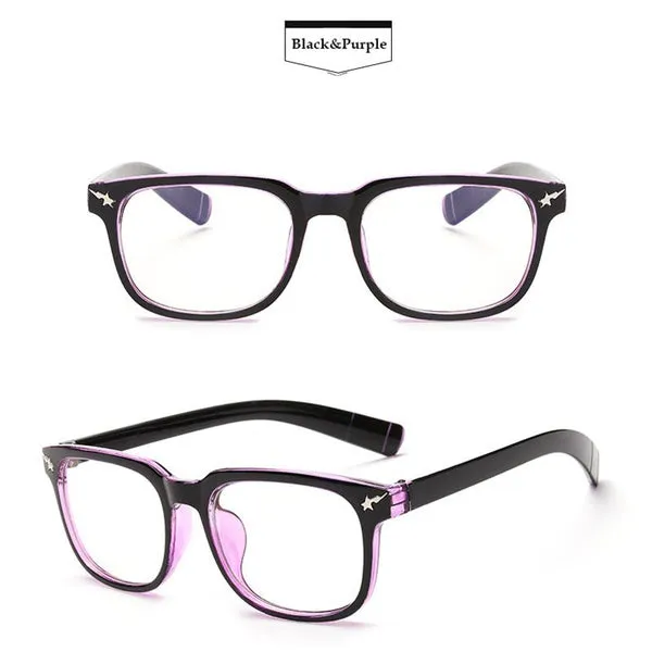 2016 Hot Sale New Fashion Sexy Vintage Big box Big Frame Women unisex Girls Plastic Plain Eye Glasses