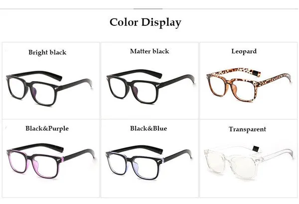 2016 Hot Sale New Fashion Sexy Vintage Big box Big Frame Women unisex Girls Plastic Plain Eye Glasses
