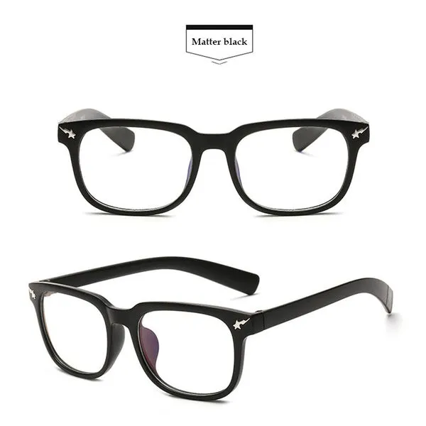 2016 Hot Sale New Fashion Sexy Vintage Big box Big Frame Women unisex Girls Plastic Plain Eye Glasses