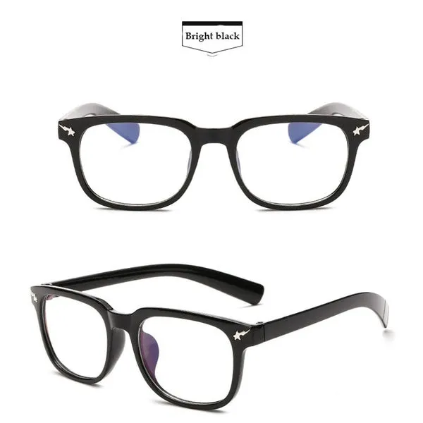 2016 Hot Sale New Fashion Sexy Vintage Big box Big Frame Women unisex Girls Plastic Plain Eye Glasses