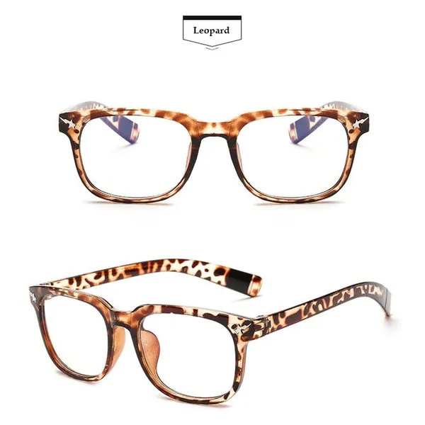 2016 Hot Sale New Fashion Sexy Vintage Big box Big Frame Women unisex Girls Plastic Plain Eye Glasses