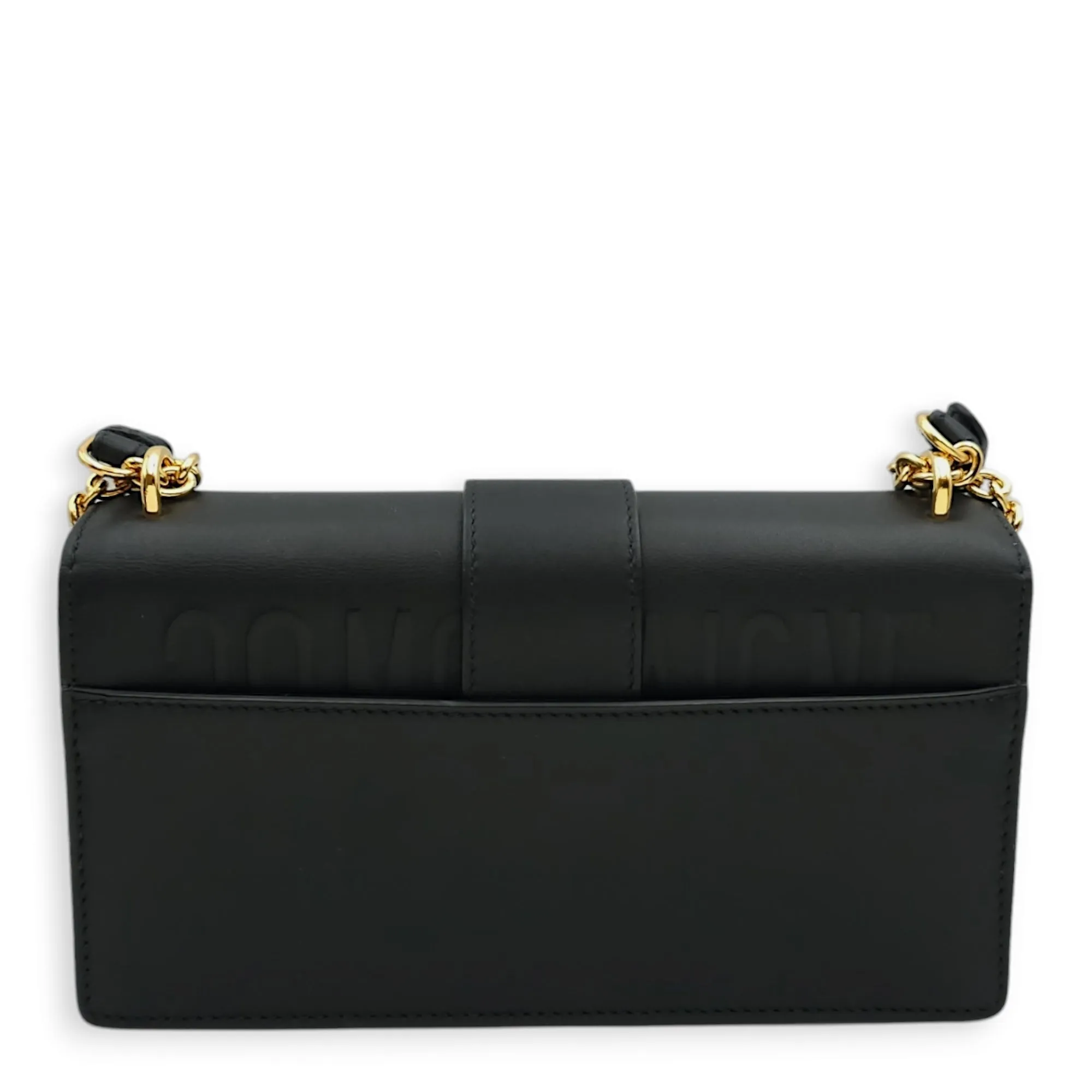 30 Montaigne East West 21x12x6cm Black Crossbody Bag in Calfskin, Gold hardware
