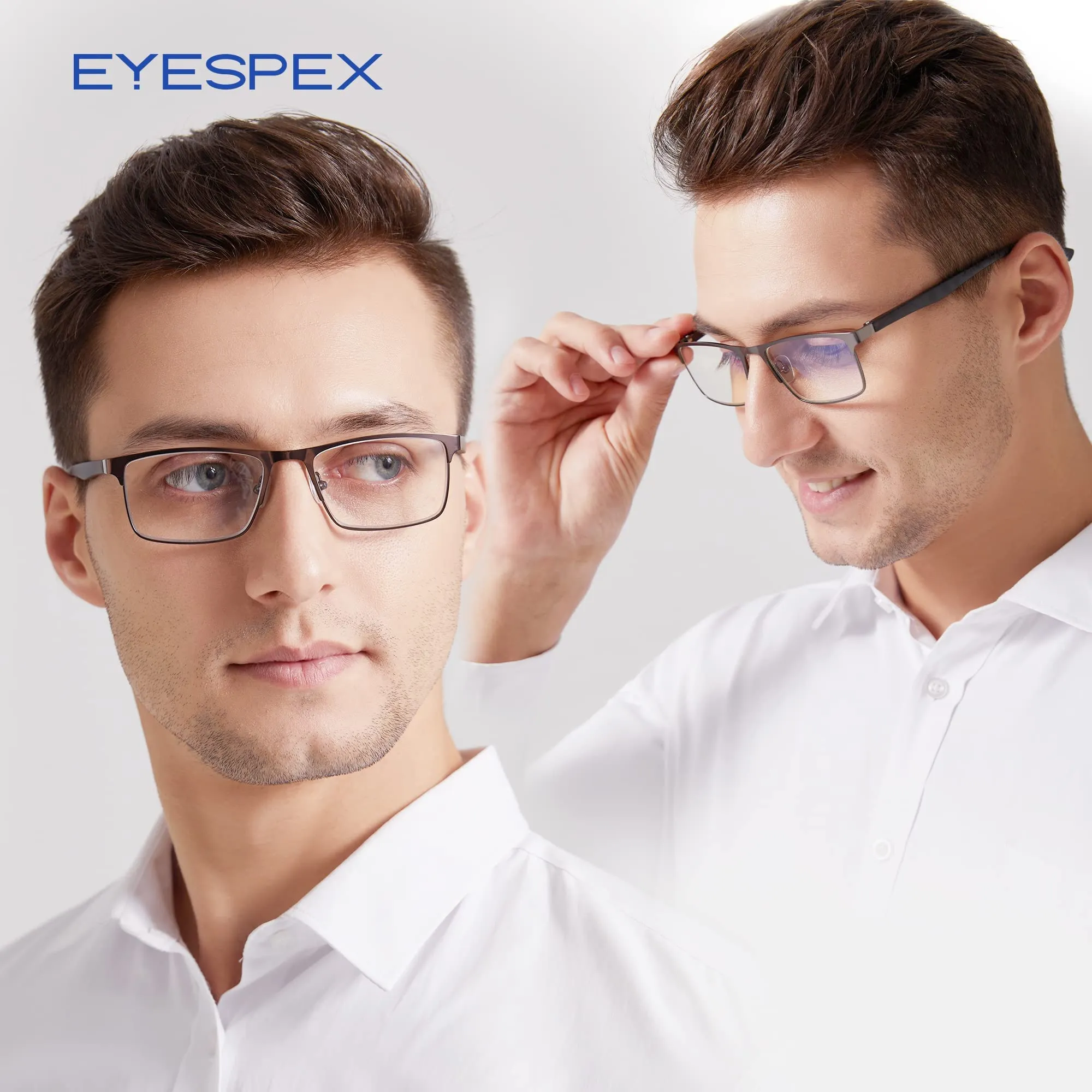 4 Pack Reading Glasses Computer Glasses Men Blue Light Blocking Metal Full Frame Readers for Men Include Sun Readers Anti UV 2.0 Black 2.0 x
