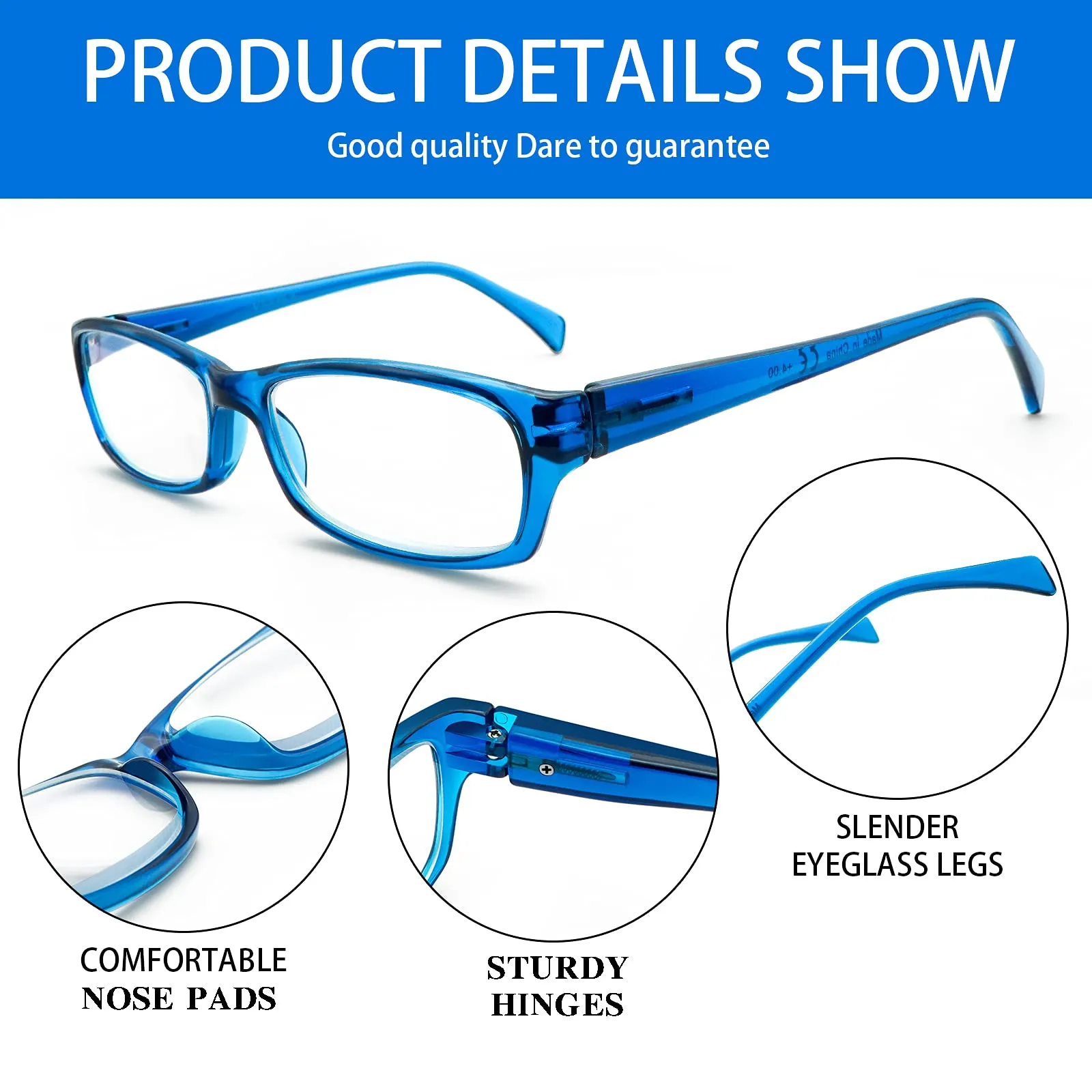 5 Pack Computer Reading Glasses Men and Women Anti Eyestrain Blue Light Blocking Glasses for Reading Mixed Colours 1.5 x