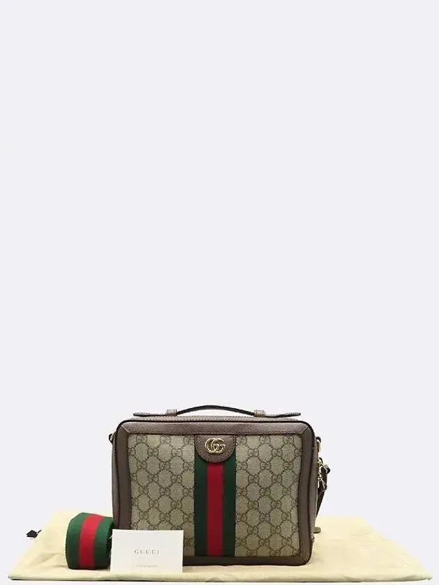 550622 GG gold logo three stripes web small Ophidia camera bag 2WAY