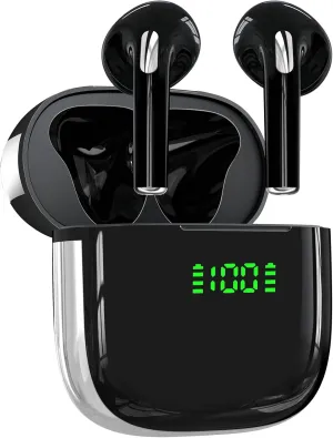 72-Hour Battery, IPX7 Waterproof: Wireless Earbuds with LED Display