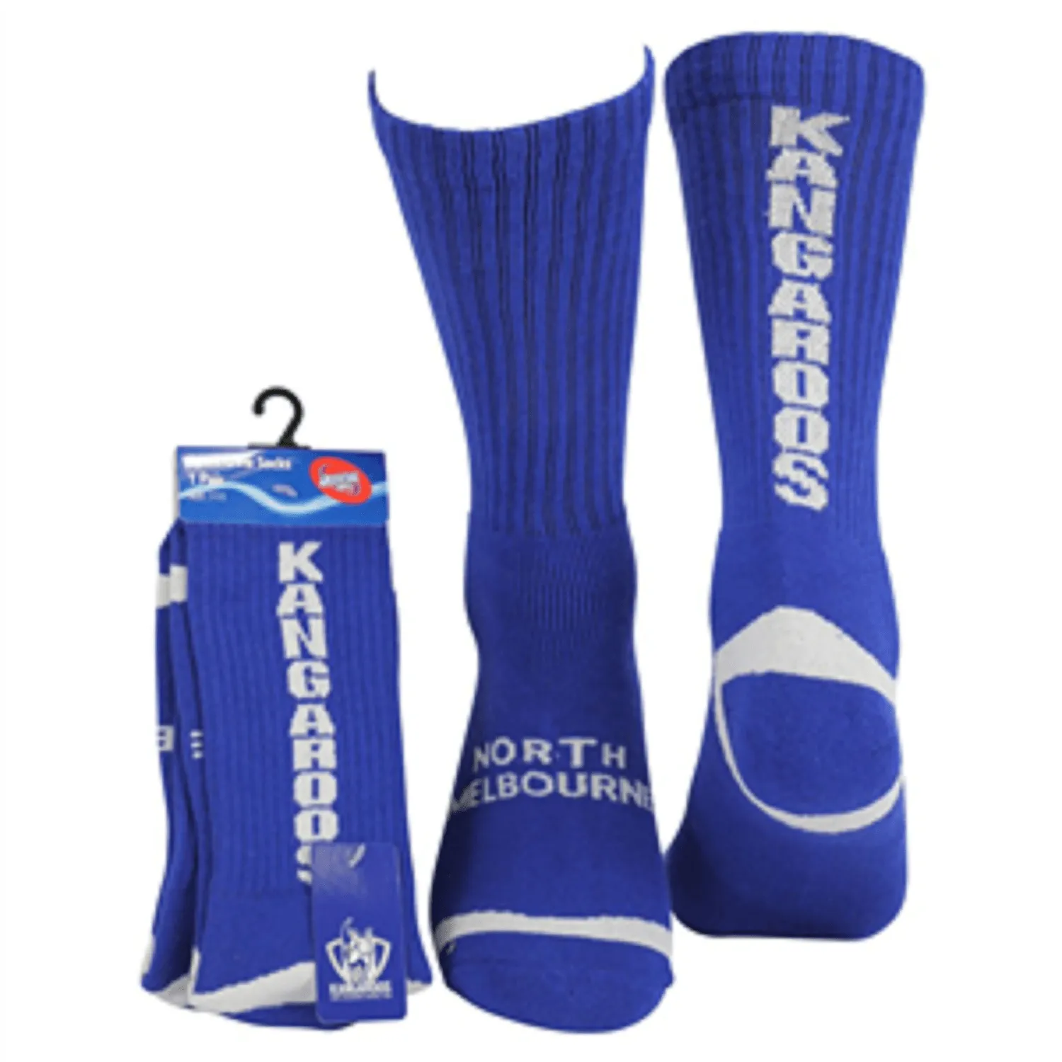 AFL Mens Crew Socks - North Melbourne Kangaroos - One Set - Sock -