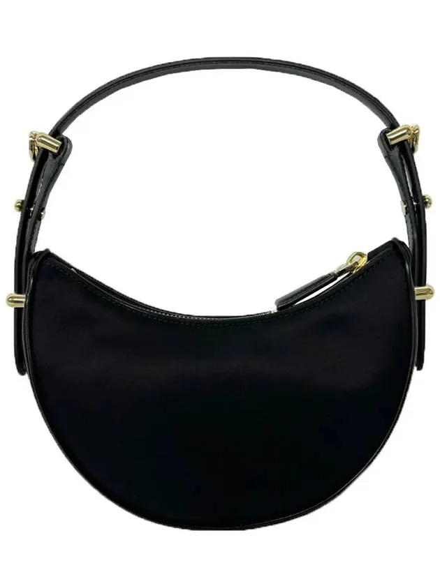 Arque Re-nylon Brushred Leather Small Shoulder Bag Black