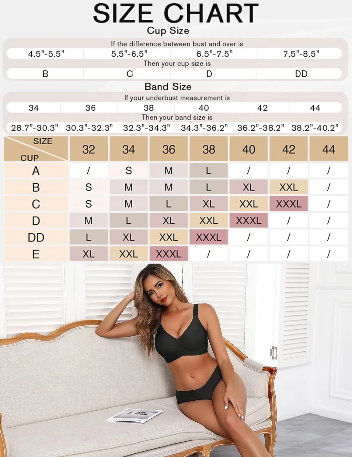 Avidlove Bras for Women Seamless Bra Full Coverage T Shirt Bralettes Push Up Bra Wireless Bra