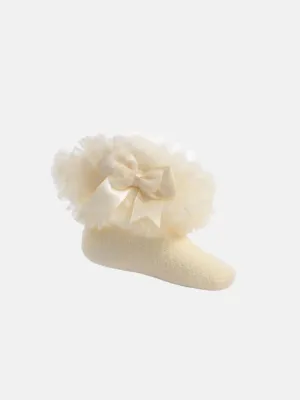 Baby Girl Tutu Frilly Ankle Socks-Lemon Yellow