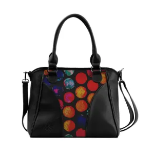 Black Ladies Handbag Circles