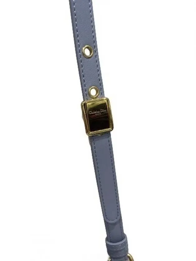 Bobby East West Calfskin Shoulder Bag Horizon Blue