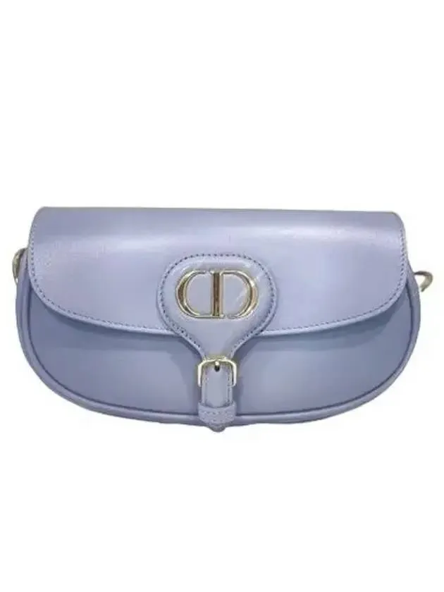 Bobby East West Calfskin Shoulder Bag Horizon Blue