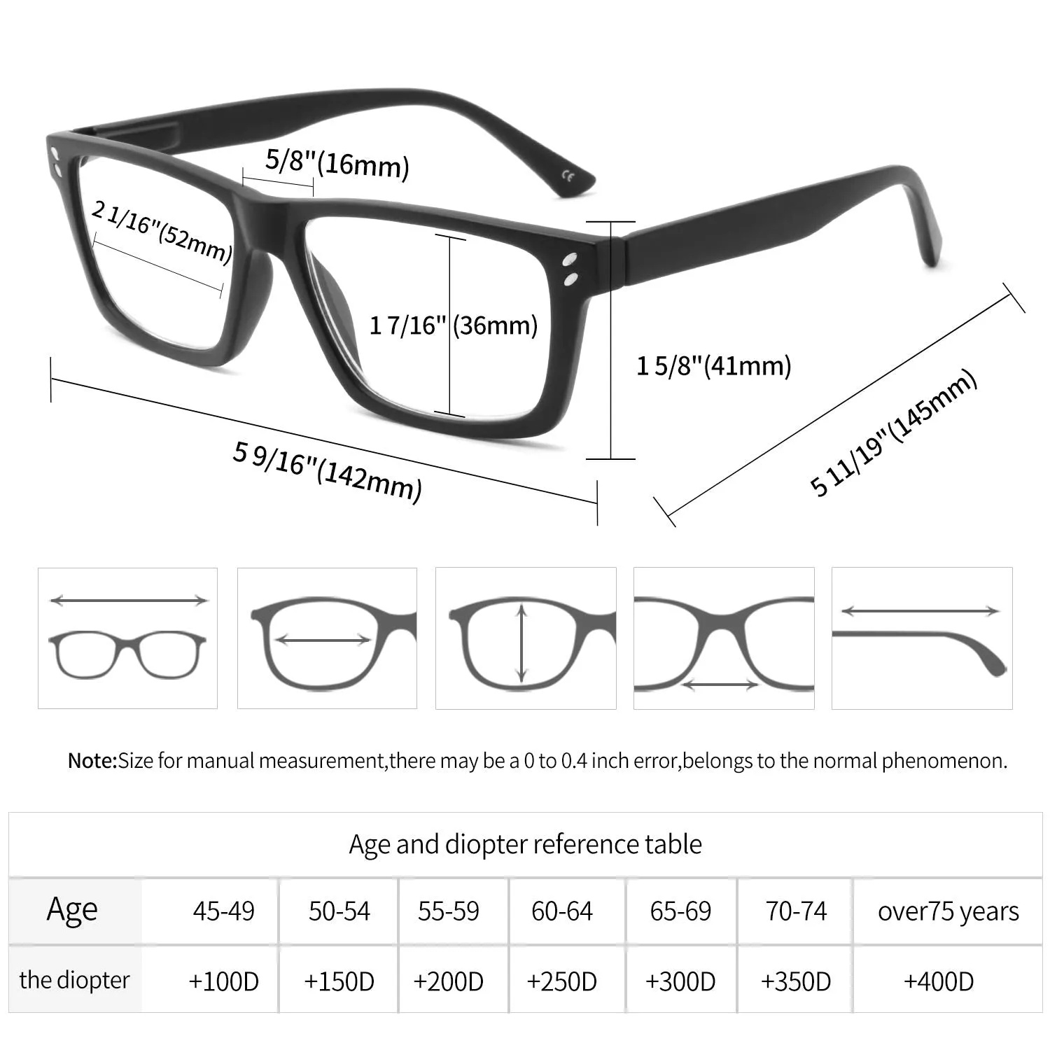 BOSAIL 4 Pack Reading Glasses Blue Light Blocking Large Square Frames with Spring Hinges, Anti Glare UV Eyestrain,Computer Readers for Men Women 1.5  1.50 4 Pack Mix