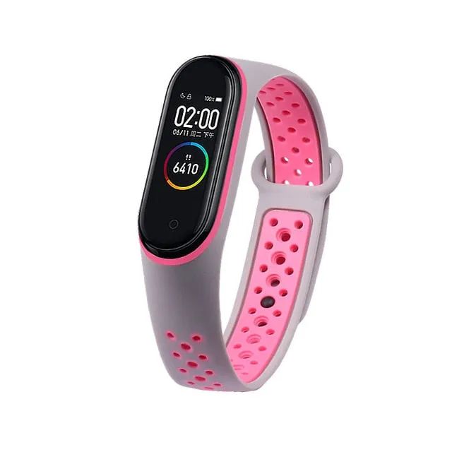 Breathable Strap For Xiaomi Mi Band 3 4 5 Smart Watch Wrist M3 M4 Plus Bracelet For Xiaomi MiBand 3 4 5 Miband Strap Replacement