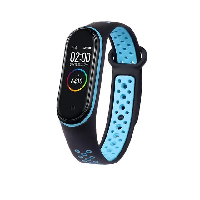 Breathable Strap For Xiaomi Mi Band 3 4 5 Smart Watch Wrist M3 M4 Plus Bracelet For Xiaomi MiBand 3 4 5 Miband Strap Replacement