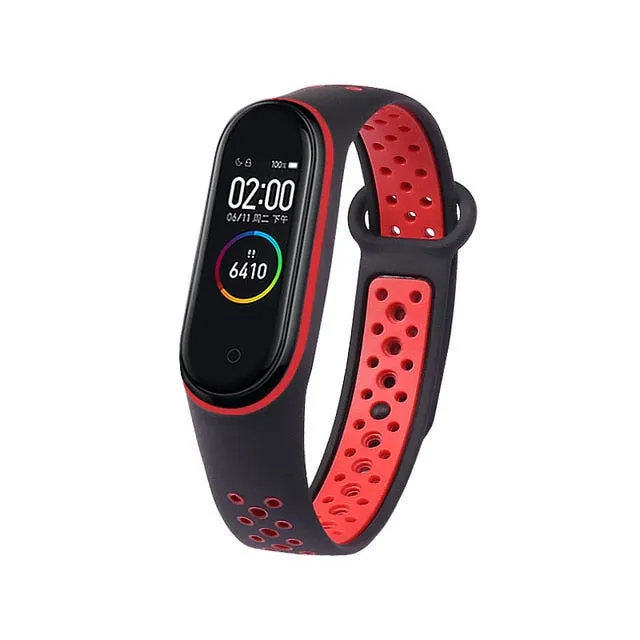 Breathable Strap For Xiaomi Mi Band 3 4 5 Smart Watch Wrist M3 M4 Plus Bracelet For Xiaomi MiBand 3 4 5 Miband Strap Replacement