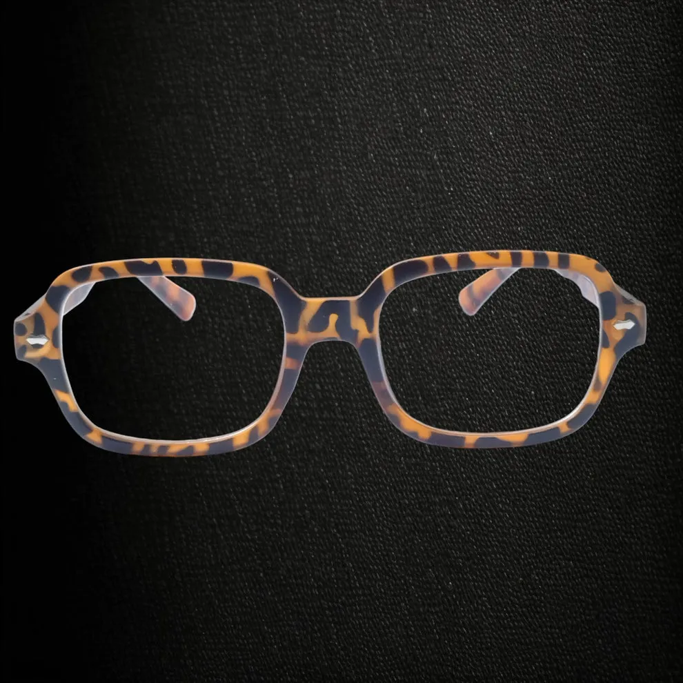 Brown Print Frame Reading Glasses Power  1.00 Plus 1