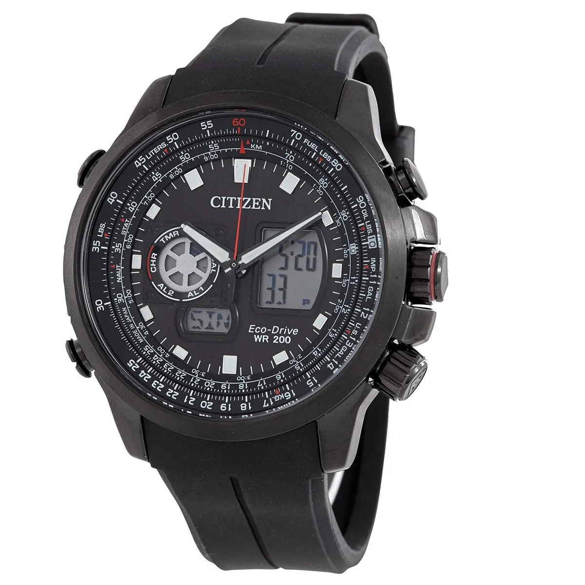 Citizen Promaster Sky World Time Chronograph Analog-Digital Men's Watch JZ1066-02E