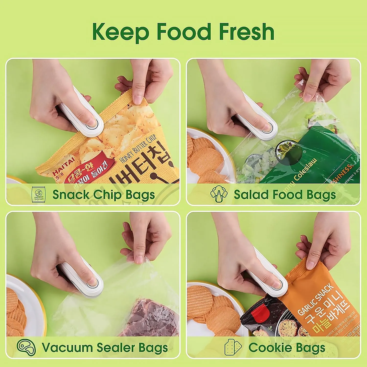 Compact Bag Resealer with Type-C Charging