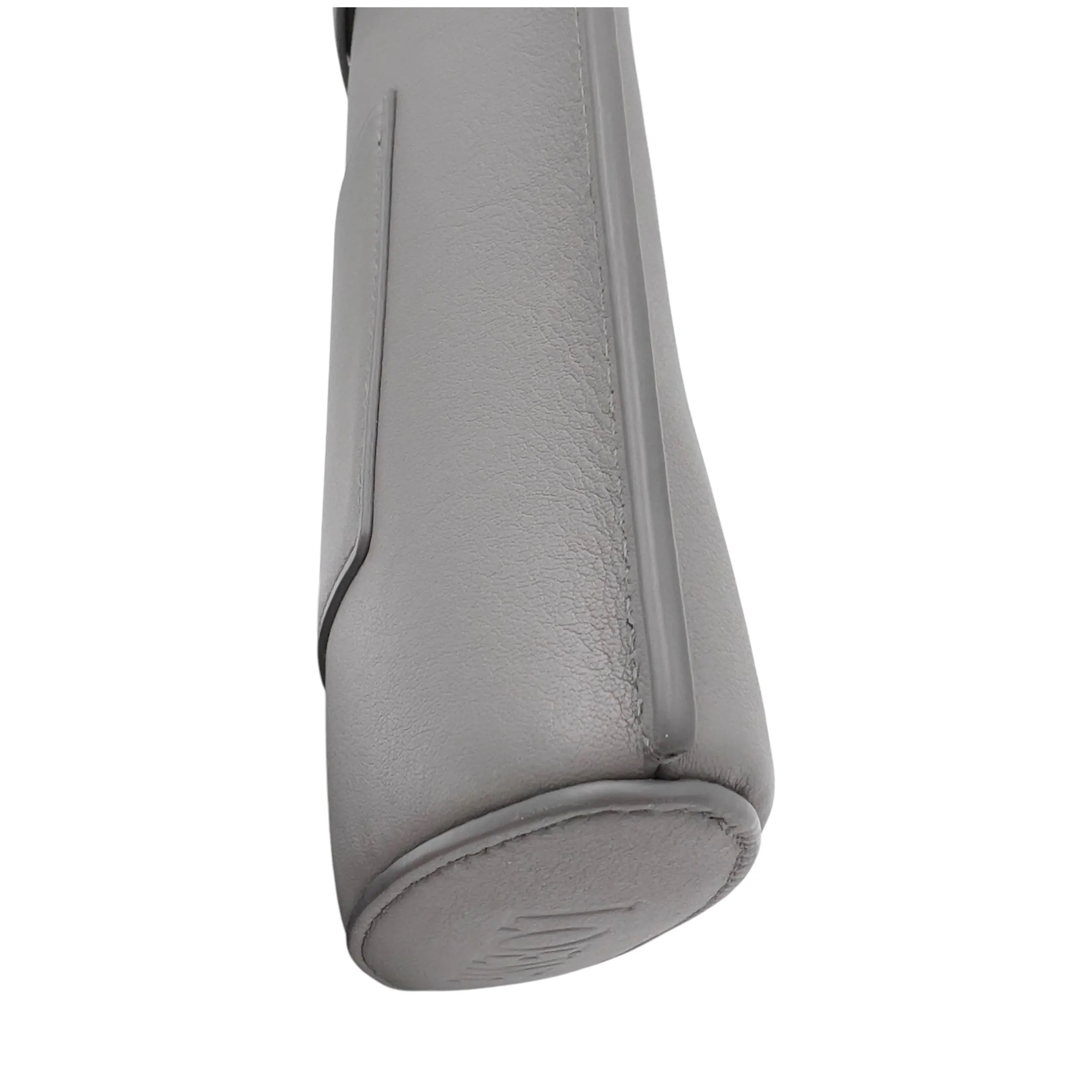 Dice Pocket Grey Crossbody Bag in Calfskin, Silver hardware