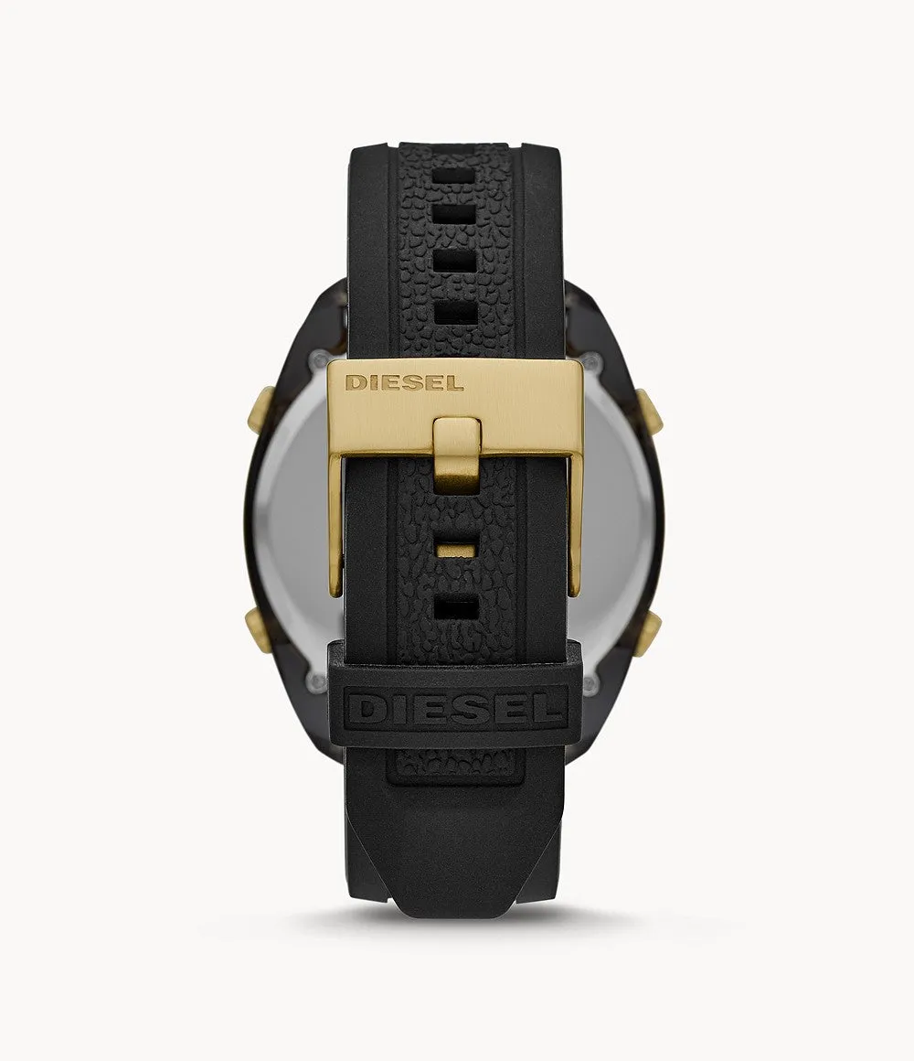 Diesel DZ1901 Digital Crusher Black Silicone Strap Watch 46mm Men Watches Lexor Miami