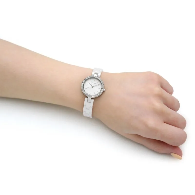 DKNY City Link Quartz Crystal Silver Dial Ladies Watch NY2915
