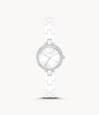 DKNY City Link Quartz Crystal Silver Dial Ladies Watch NY2915