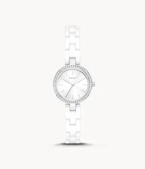 DKNY City Link Quartz Crystal Silver Dial Ladies Watch NY2915
