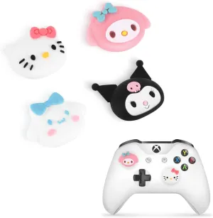 DLseego Dogs & Rabbit & Cat 4PCS Thumb Grips Caps for Xbox One PS5 PlayStation4 DualSense Switch Pro Wireless Controller Steam Deck, Soft Silicone Anti-Slip Button Cap Japanese Cartoon Joystick Cover