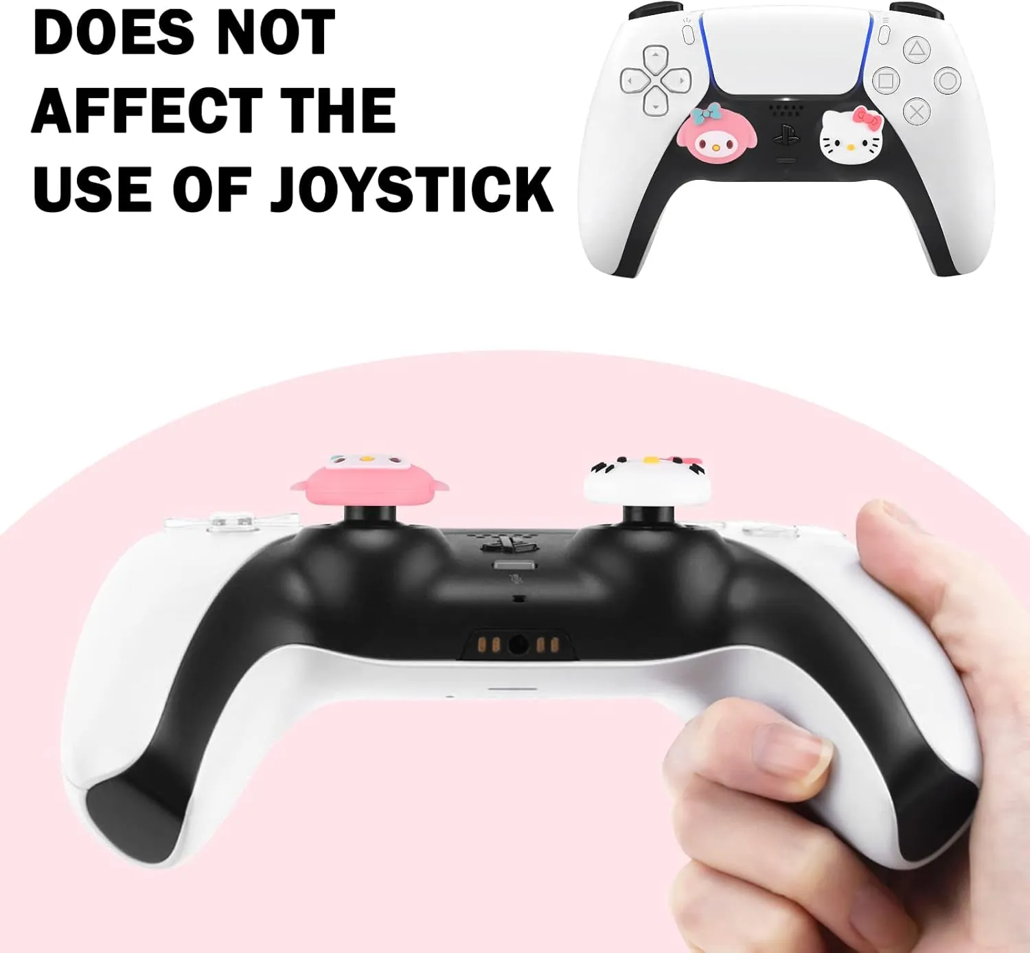 DLseego Dogs & Rabbit & Cat 4PCS Thumb Grips Caps for Xbox One PS5 PlayStation4 DualSense Switch Pro Wireless Controller Steam Deck, Soft Silicone Anti-Slip Button Cap Japanese Cartoon Joystick Cover