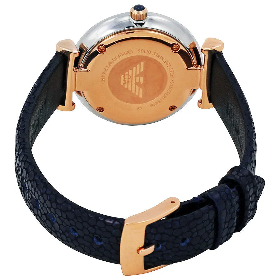 Emporio Armani Retro Navy Dial Ladies Watch AR1989