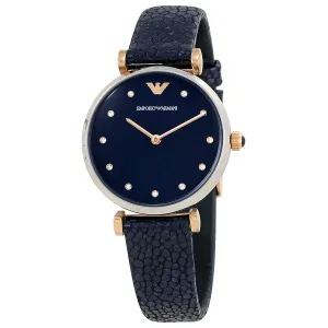 Emporio Armani Retro Navy Dial Ladies Watch AR1989