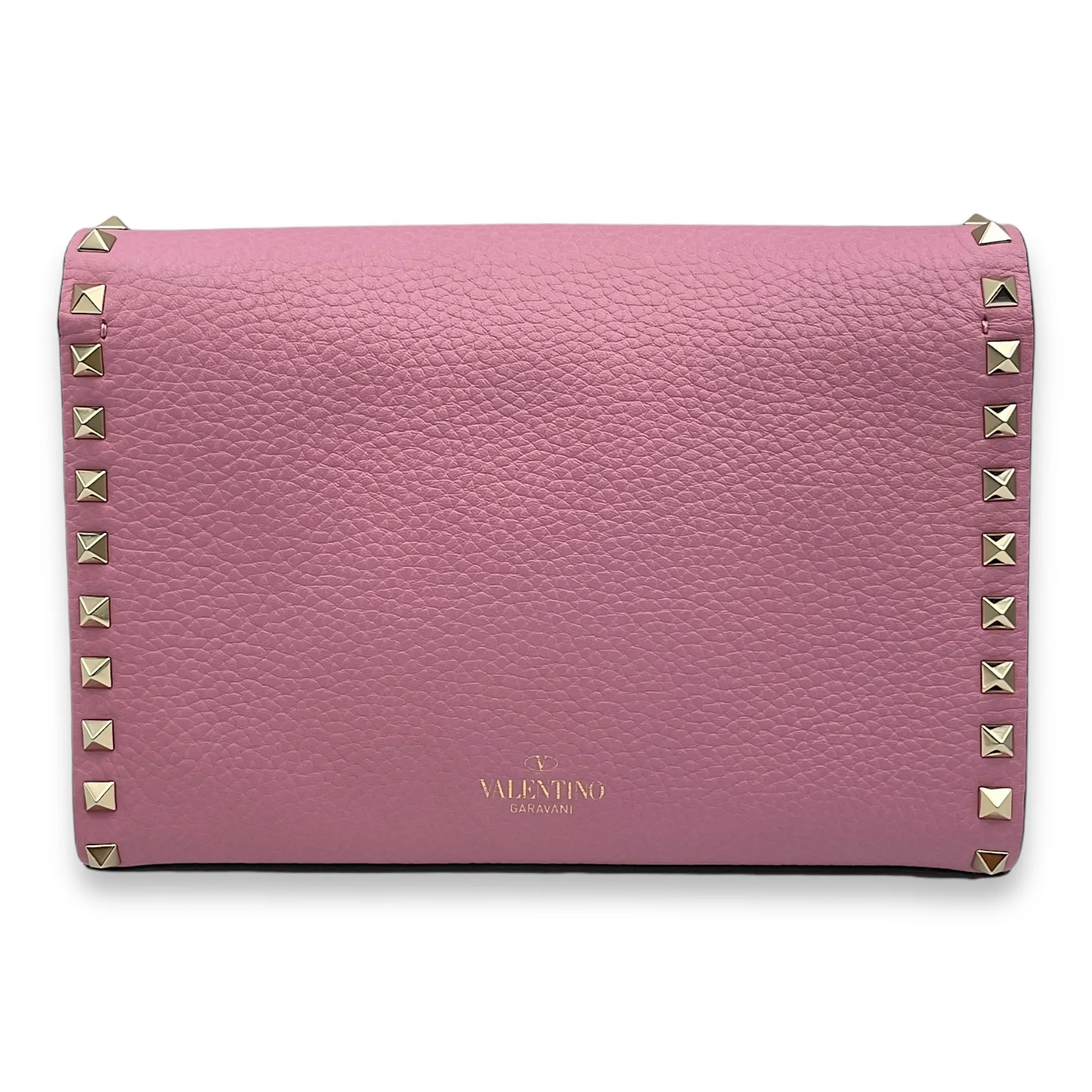 Flip Lock 23x16x4.5cm Pink Crossbody Bag in Calfskin, Gold hardware