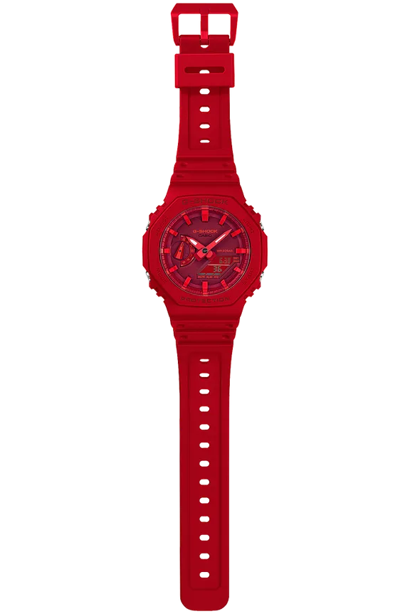 G-Shock GA-2100-4A Digital Analog Red Resin Strap Unisex Watches