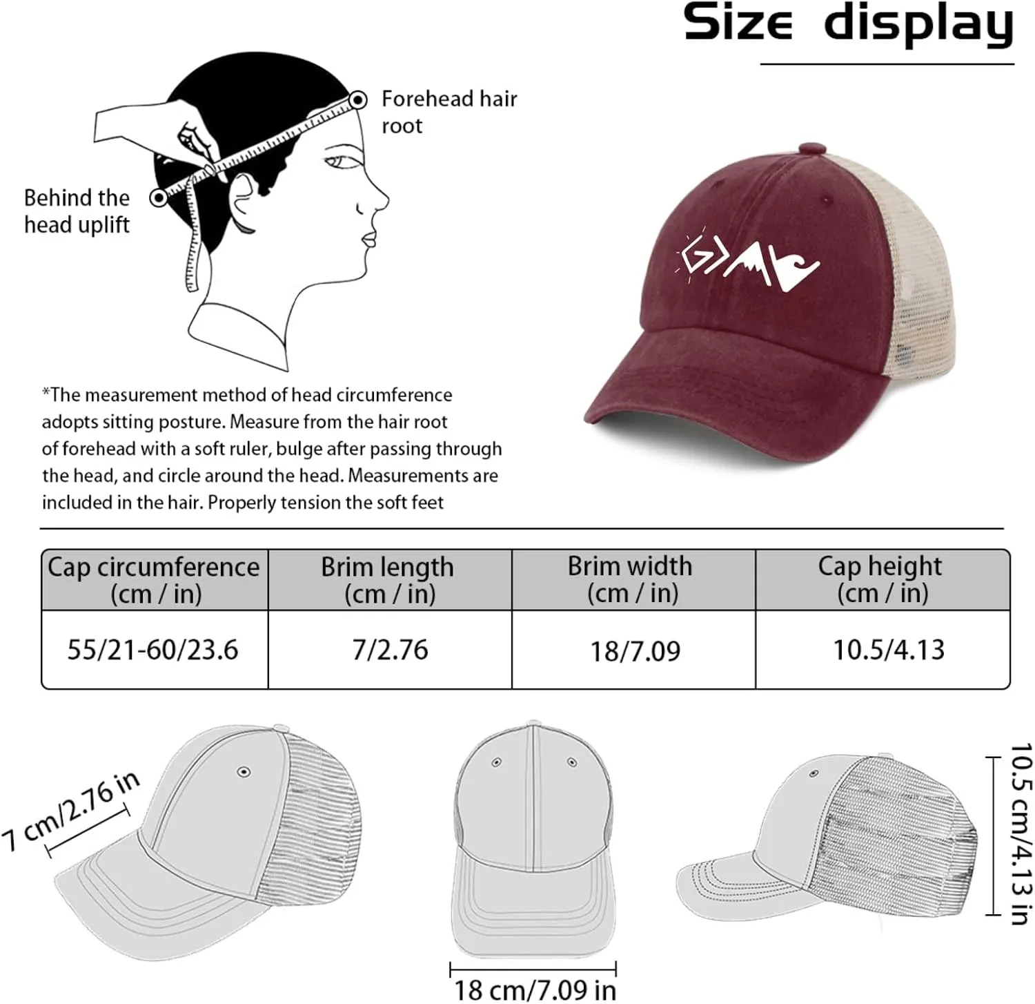 God is Greater Than The Highs and Lows Hat Mountain Cap Gifts for Mom