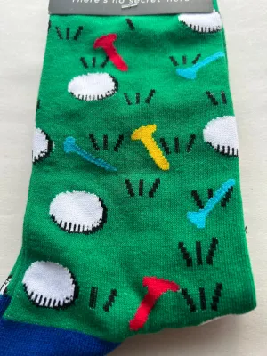Golf Golfing Toe Socks SOCK SOCIETY Green Ankle Socks Adult One Size Fit All FREE UK Postage