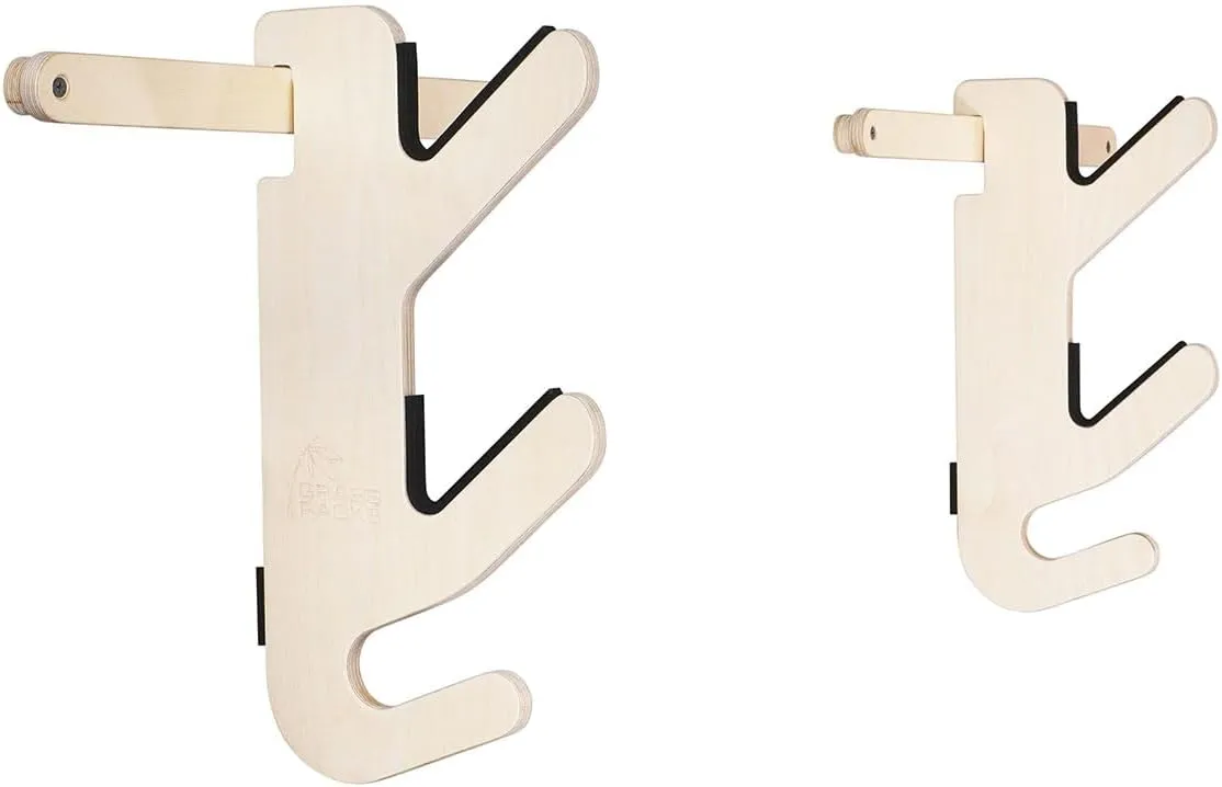 Grassracks Birch Wood Ski Rack - The Hallsteiner Series Indoor Horizontal Ski Wall Rack(1 or 2 Pairs of Skis, Birch)