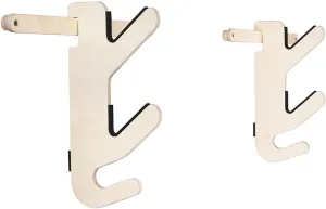 Grassracks Birch Wood Ski Rack - The Hallsteiner Series Indoor Horizontal Ski Wall Rack(1 or 2 Pairs of Skis, Birch)
