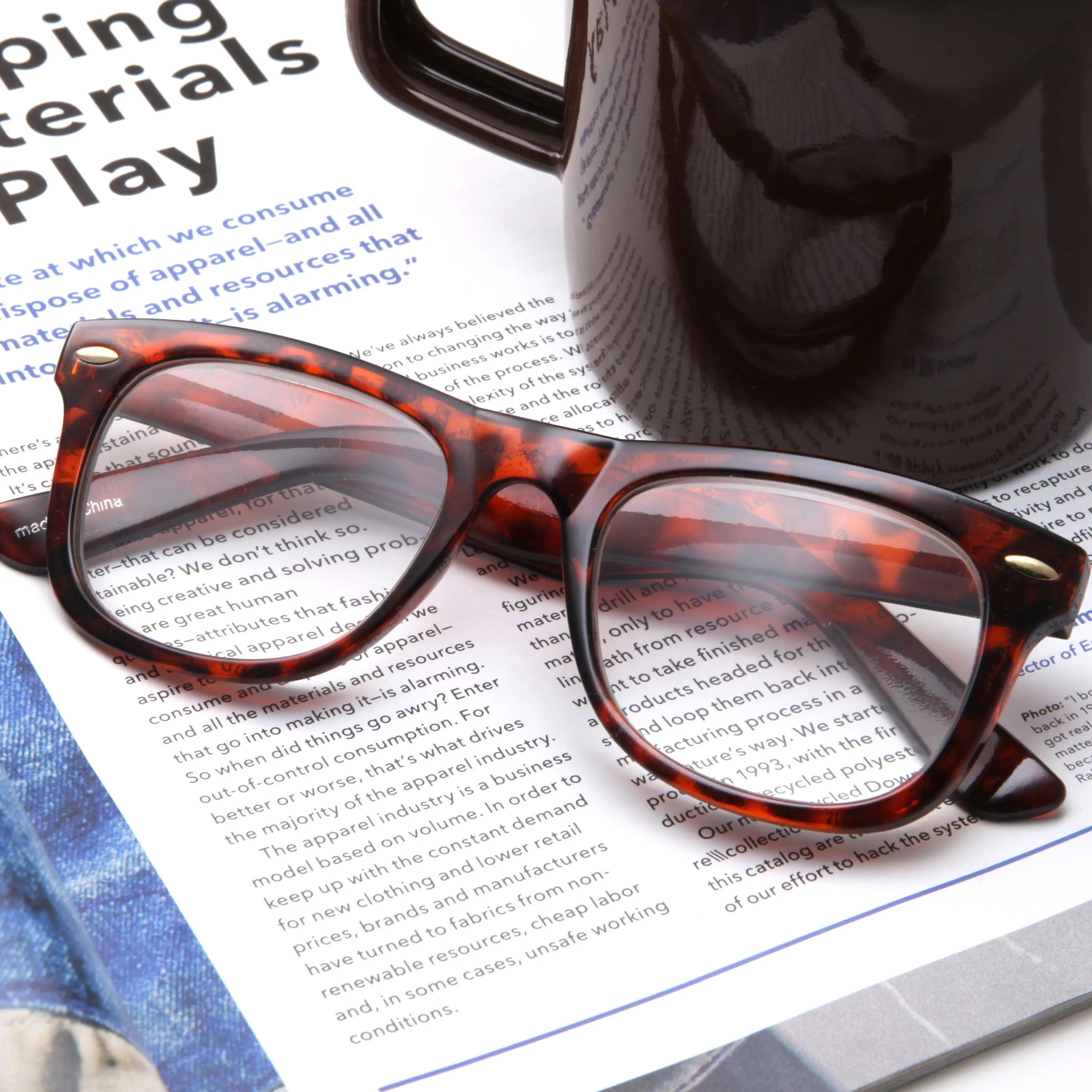 grinderPUNCH 2 Pack High Magnification Reading Glasses Strong Power Readers