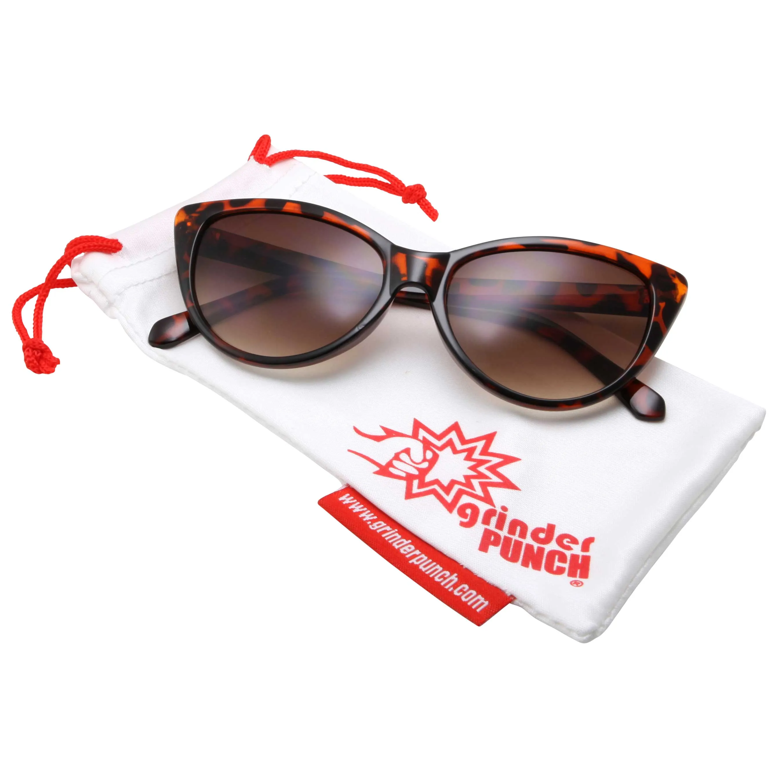 grinderPUNCH Women's Cat Eye Retro Non Prescription Glasses