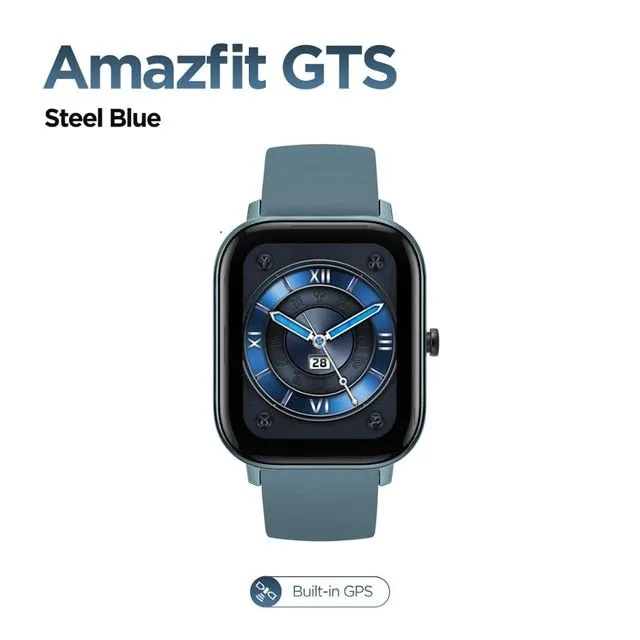 In stock Global Version Amazfit GTS Smart Watch 5ATM Waterproof Swimming Smartwatch 14 Days Battery Music Control for Android