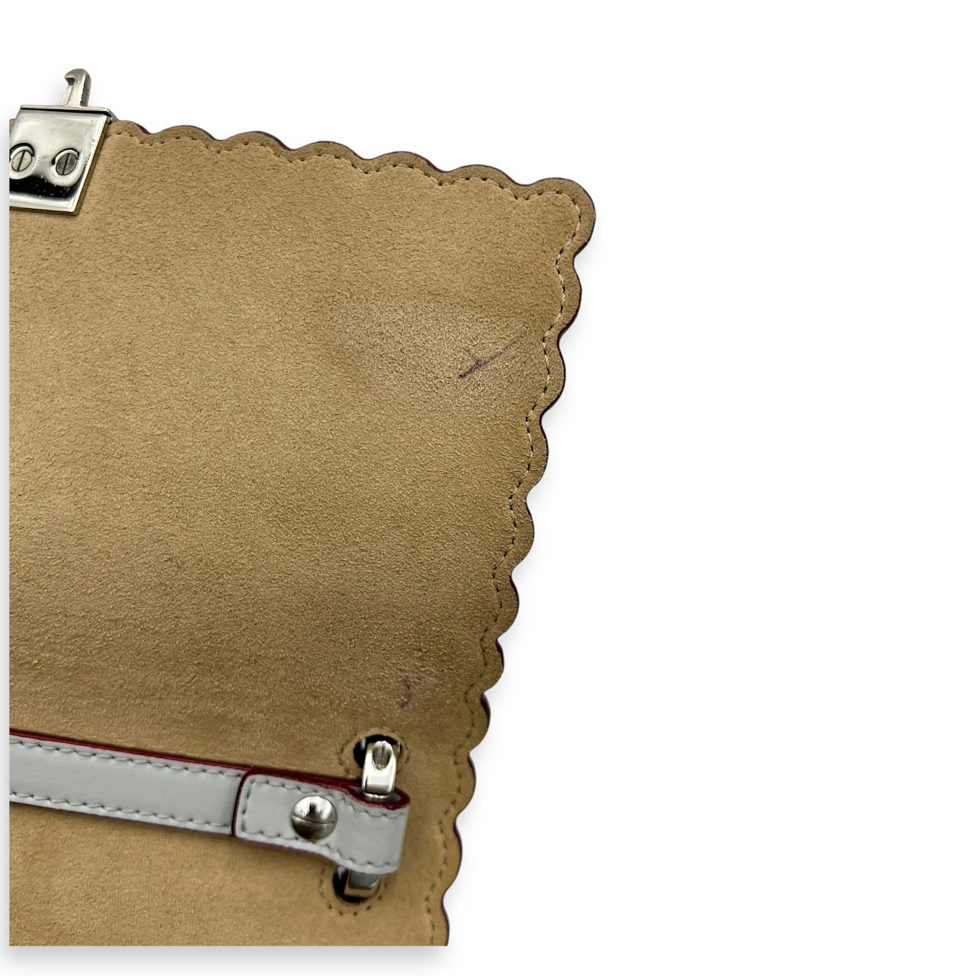 Kan I Small Crossbody bag in Calfskin, Silver Hardware