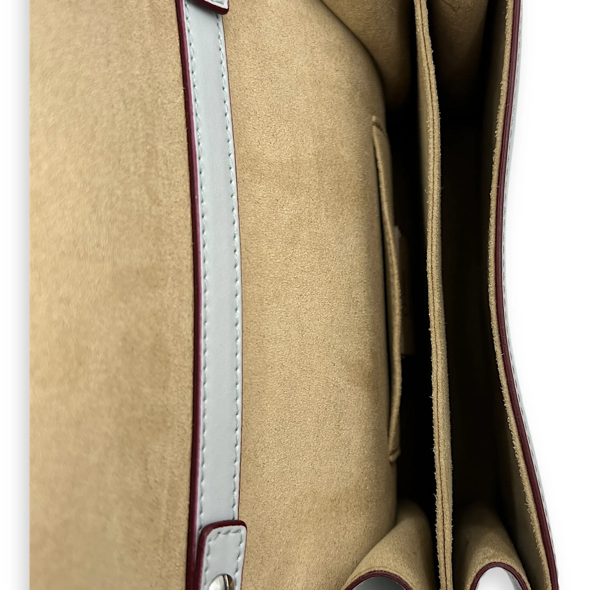 Kan I Small Crossbody bag in Calfskin, Silver Hardware